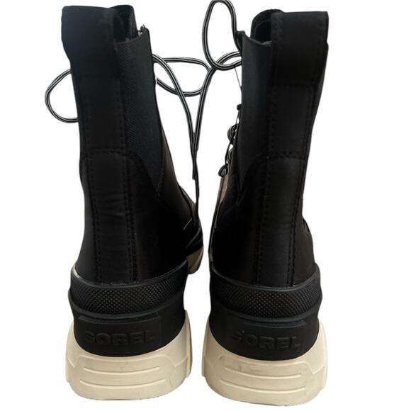 NWOT Sorel Brex Lace Up Winter Boot Black/Chalk – Sz 10 - Picture 7 of 10